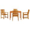 vidaXL Garden Dining Set 5 pcs Brown solid acacia wood