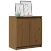 vidaXL Side Cabinet Honey Brown Solid Pinewood Compact Side Cabinet