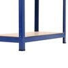 vidaXL Storage Shelves 2 pcs Blue 31.5"x15.7"x63" Steel and MDF