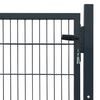 vidaXL 2D Fence Gate (Single) Anthracite Grey 39.4x31.5"