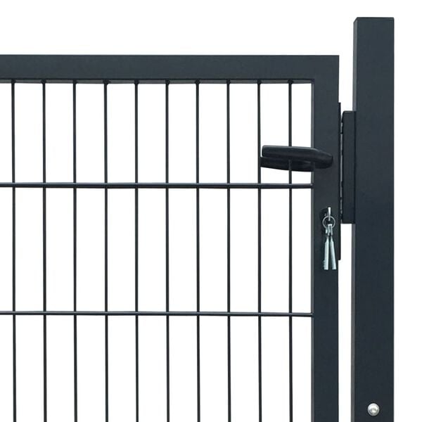 vidaXL 2D Fence Gate (Single) Anthracite Grey 39.4x31.5"