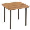 vidaXL Dining Set Grey Solid acacia wood Medium Stackable