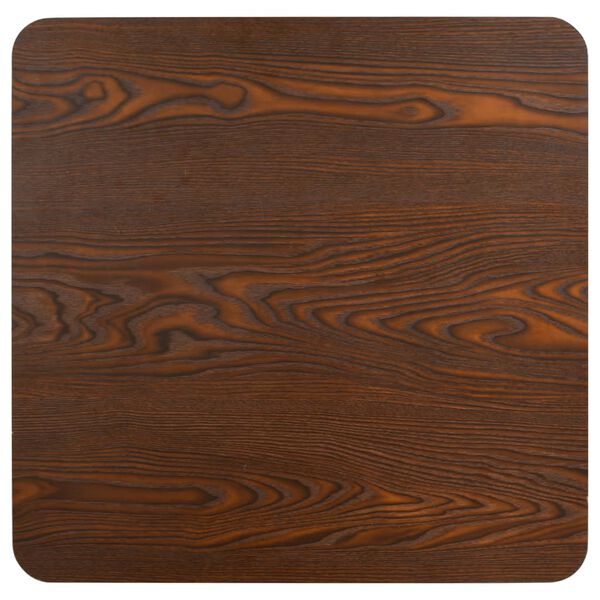 vidaXL Bistro Table Dark Brown MDF 23.6 x 23.6 in Sleek Bistro Table