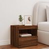 vidaXL Bedside Cabinet Brown oak Engineered wood Medium Bedside Cabinet