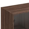 vidaXL Bookcase Brown Oak Engineered Wood Medium Doors Bookcase