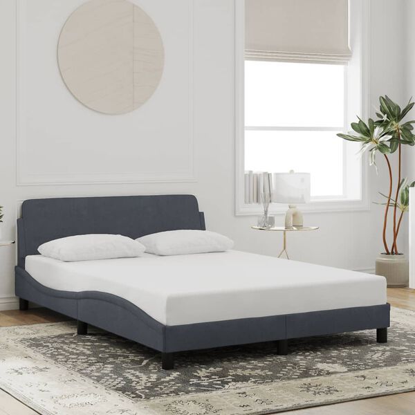 vidaXL Bed Frame Dark Grey