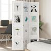 vidaXL Room Divider 3 Panels White Solid Wood Paulownia
