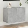 vidaXL TV Cabinet Concrete Gray Engineered Wood Medium TV Cabinet