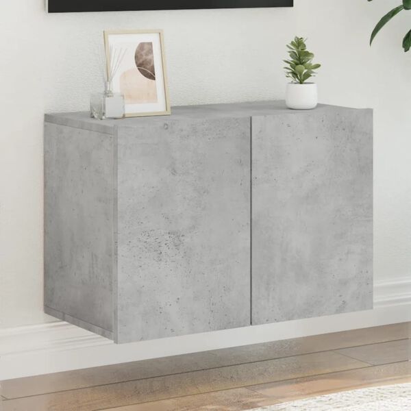 vidaXL TV Cabinet Concrete Gray Engineered Wood Medium TV Cabinet