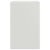 vidaXL Bedside Cabinet Set of 2 White Cold-rolled steel Medium