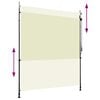vidaXL Roller Blind Cream Polyester 78.7 x 106.3 in Height-Adjustable