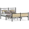 vidaXL Bed Frame Sonoma Oak Engineered wood and steel Double Bed Frame