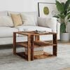 vidaXL Coffee Table Old wood Engineered wood 22.8 x 22.8 x 15.7 in