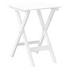 vidaXL Side Table White Solid Poplar Wood Small Foldable End Table