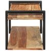 vidaXL TV Cabinet Natural wood and black Solid acacia wood and iron Medium