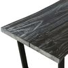 vidaXL Coffee Table Grey Solid Mindi Wood, Powder-Coated Steel