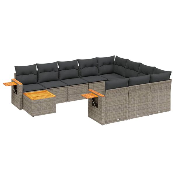 vidaXL Garden Sofa Set Grey