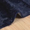 vidaXL Shaggy Rug Navy Polyester Large Foldable Area Rug Square