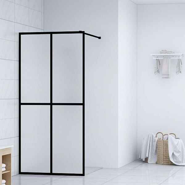 vidaXL Walk-in Shower Screen Frosted Tempered Glass 39.4"x76.8"
