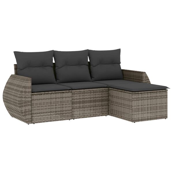 vidaXL Garden Sofa Set Grey