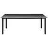 vidaXL Dining Set Black PE Rattan, Steel, Glass, Aluminum 7 Piece Set