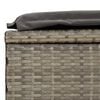 vidaXL Sunbed Gray PE Rattan Two-Person Size Adjustable Armrests