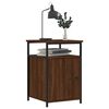 vidaXL Bedside Cabinet Set of 2 Brown oak Engineered wood, Iron Medium