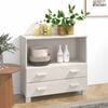 vidaXL Sideboard White Solid pinewood Compact White Sideboard