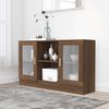 vidaXL Vitrine Brown Oak Engineered wood Medium Vitrine Rectangular