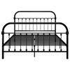 vidaXL Bed Frame Black Metal Double Heavy Duty Vintage