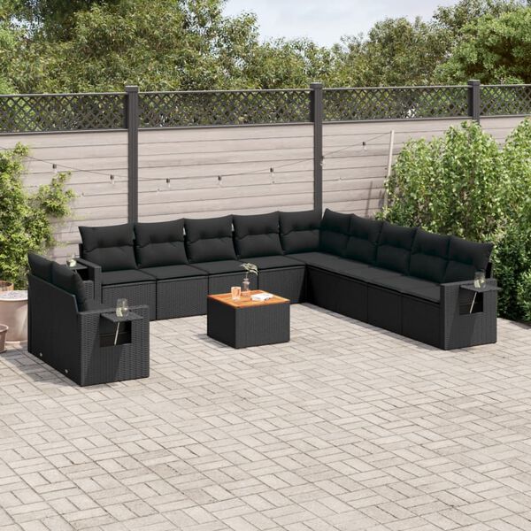 vidaXL Sofa Set Black