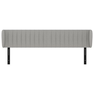 vidaXL Headboard with Ears Light Gray 79.9"x9.1"x30.7"/34.6" Fabric