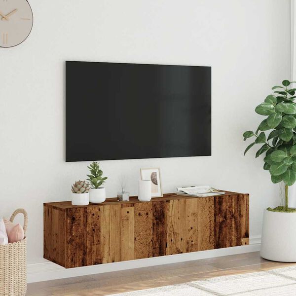 vidaXL TV Cabinet Old Wood Engineered Wood TV Cabinet Rectangular