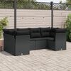 vidaXL Garden Sofa Set Black PE rattan Large Modular Garden Sofa Set
