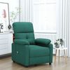 vidaXL Massage Recliner Dark Green Fabric