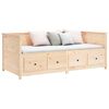 vidaXL Day Bed Natural pine Solid Pine Wood Small Single Day Bed