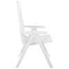 vidaXL Garden Chair Set of 2 White Plastic Standard