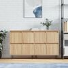 vidaXL Sideboard Set of 2 Sonoma oak Engineered wood, metal