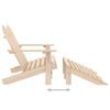 vidaXL Garden Chair Natural Wood Solid Fir Wood 2-Seater Detachable