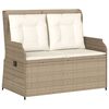 vidaXL Patio Lounge Set Beige, Brown, Cream White