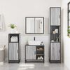 vidaXL Bathroom Furniture Set Grey Sonoma Engineered wood, metal, glass
