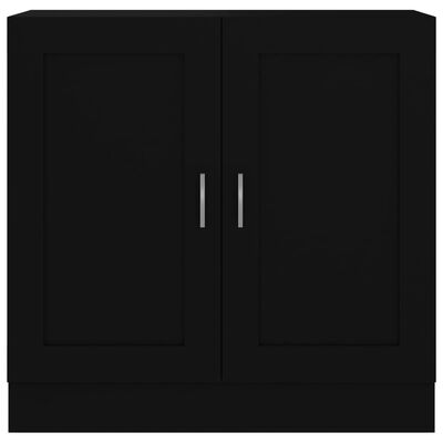 vidaXL Book Cabinet Black 32.5"x12"x31.5" Engineered Wood