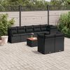 vidaXL Garden Sofa Set Black