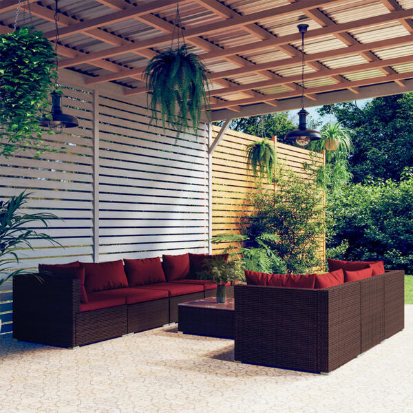 vidaXL Garden Lounge Set Brown