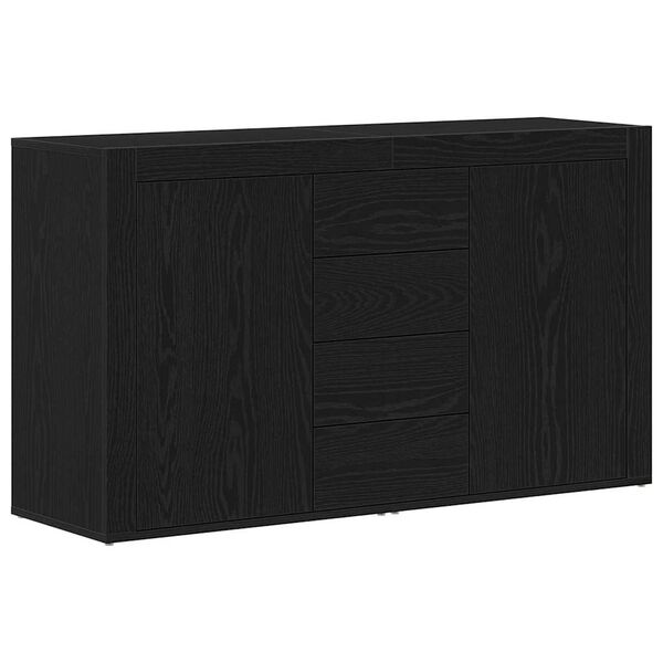 vidaXL Sideboard Black Oak 47.24 x 14.17 x 27.17 in Engineered Wood