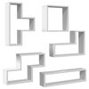 vidaXL Wall Shelf White Engineered Wood 37.8 x 4.7 x 25.2 in