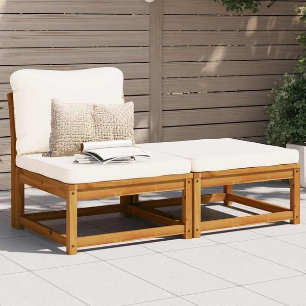 vidaXL Garden Lounge Set Cream white