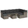 vidaXL Garden Sofa Set Grey PE Rattan Large Modular Garden Sofa Set