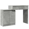 vidaXL Dressing Table Concrete gray Engineered wood, glass Standard