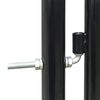 vidaXL Black Single Door Fence Gate 118.1x29.5"